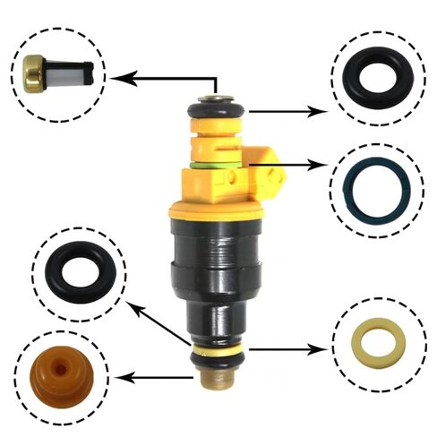 مجموعة سدادات حاقن الوقود المقاومة للحرارة العالية لسيارة Ford V8 5.4L 4.6L، حلقات O عالمية 0280150943 0280150955 0280150962 من Icelily in Kuwait