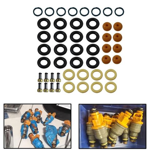 مجموعة سدادات حاقن الوقود المقاومة للحرارة العالية لسيارة Ford V8 5.4L 4.6L، حلقات O عالمية 0280150943 0280150955 0280150962 من Icelily in Kuwait