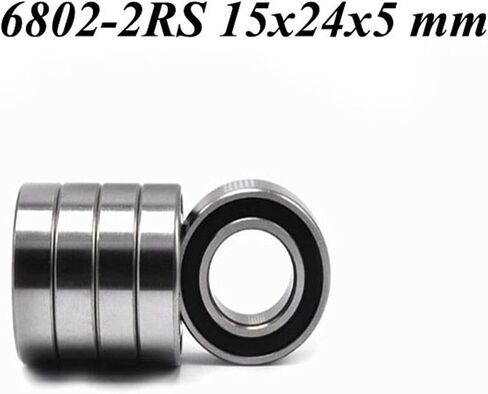 5 قطعة 6802-2RS 6802RS 6802 2RS RS 15x24x5 ملليمتر رقيقة جدار سدادة مطاطية كرة أخدود عميقة تحمل in Kuwait
