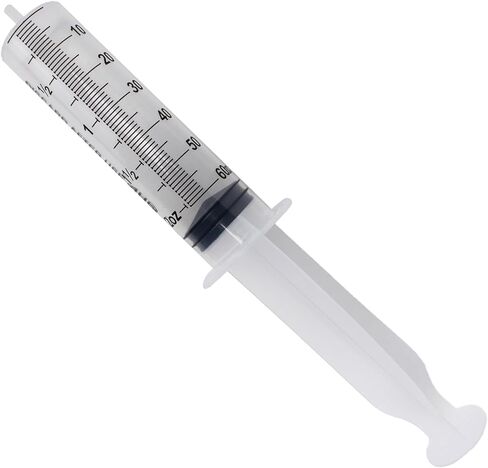 حقنة Luer Slip 60 مل (25 عبوة)، معقمة، مغلفة بشكل فردي، محاقن للسائل، المختبرات العلمية، محاقن تغذية للحيوانات الأليفة، القياس، الطب، التوزيع، والفم in Kuwait