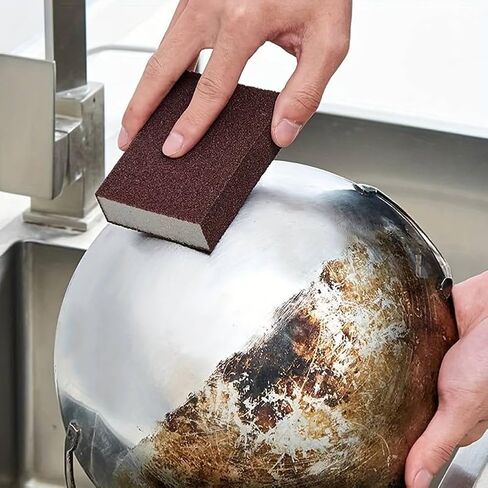 1PC Carborundum Pot Cleaning - Nano Emery Sponges, Scouring Pads & Rust Eraser for Kitchen in Kuwait
