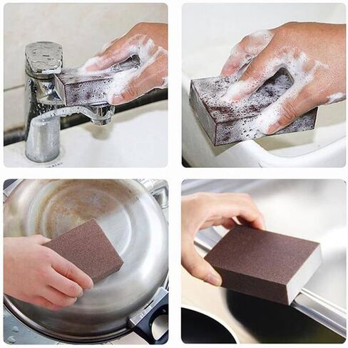 1PC Carborundum Pot Cleaning - Nano Emery Sponges, Scouring Pads & Rust Eraser for Kitchen in Kuwait