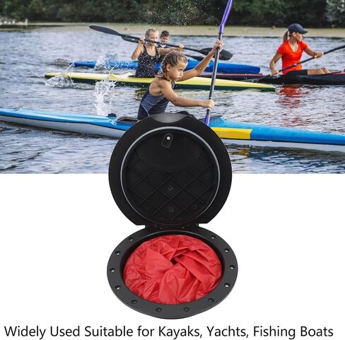 Deck Plate Hatch Cover Kit, Deck Plate Kit Deck Hatch with Storage Bag Kayak Hatch Cover Deck Hatch Kayak Accessories with Storage Bag for Kayaking Yacht Fishing Boat 11.2 Inch in Kuwait