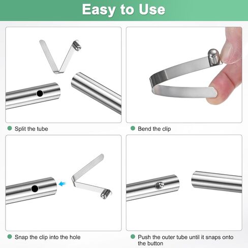 M METERXITY Kayak Paddle Snap الصلبة دبوس واحد على شكل V الربيع الصلب خيمة القطب مقاطع قفل مقاطع للتخييم / مجداف الكاياك / عمود الخيمة زر ضغط الربيع المفاجئة in Kuwait