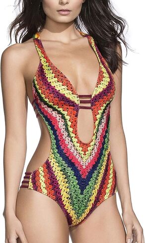 GTHTTT Women's One Piece Swimsuits Tummy Control Bikini Halter Bathing Suits Swimwear in Kuwait