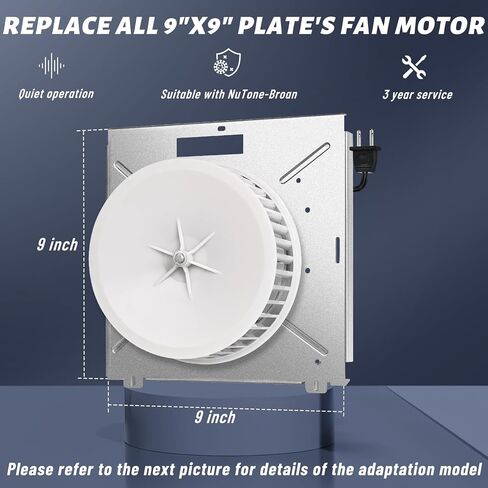 Upgrade 750 751 752 N750 for Nutone 672,672R B Unit Bathroom Fan Motor - Fit for Nutone 671RB, 672R, 751, 752, N750,671,671R,671RB,672,672R - Replace for Broan Exhaust Fan Motor - 100CFM, 3.5 Sones in Kuwait