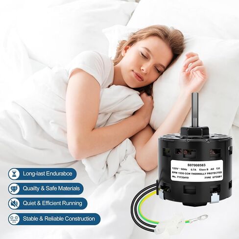 S97008583 97008583 استبدال محرك مروحة عادم الحمام مع مطاط تركيب المحرك S99100412، 1/100 حصان 1550 دورة في الدقيقة، تدفق هواء عالي، ضوضاء منخفضة | متوافق مع مروحة تهوية 360 و360 مجم in Kuwait