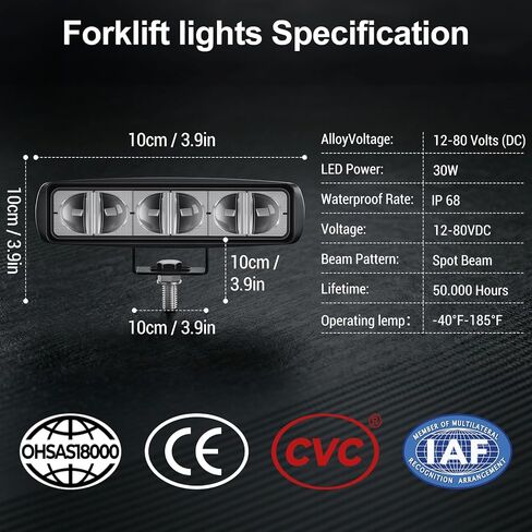 Forklift Safety Light LED Forklift Warning Light, Pedestrian Red Zone Warning Lamp,Line Boundary Warehouse Work Light Truck 30W, DC12-80V in Kuwait