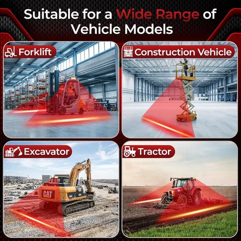 Forklift Safety Light LED Forklift Warning Light, Pedestrian Red Zone Warning Lamp,Line Boundary Warehouse Work Light Truck 30W, DC12-80V in Kuwait