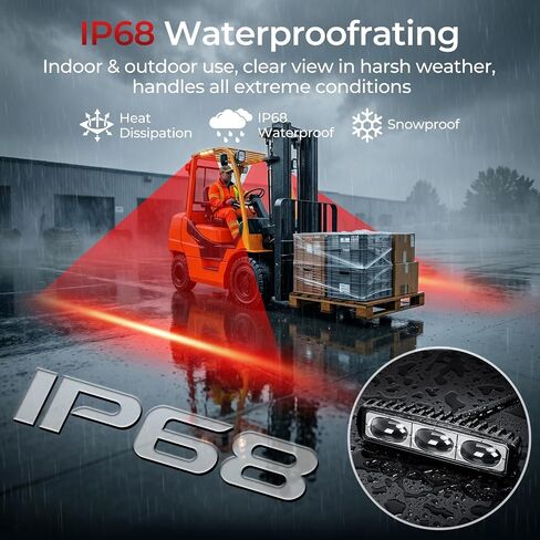 Forklift Safety Light LED Forklift Warning Light, Pedestrian Red Zone Warning Lamp,Line Boundary Warehouse Work Light Truck 30W, DC12-80V in Kuwait