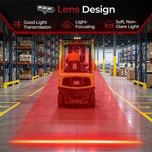 Forklift Safety Light LED Forklift Warning Light, Pedestrian Red Zone Warning Lamp,Line Boundary Warehouse Work Light Truck 30W, DC12-80V in Kuwait