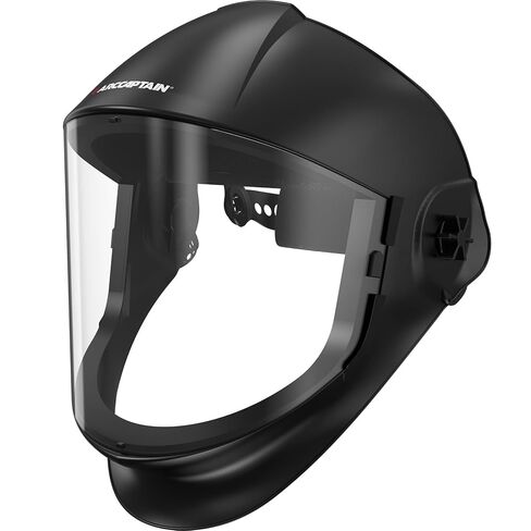 ARCCAPTAIN Anti-Fog Panoramic Full Face Shield, Clear Polycarbonate Full Face Mask with Impact Protection and Adjustable Ratcheting Headgear, ANSI Z87.1 Certified for Grinding and Cutting in Kuwait