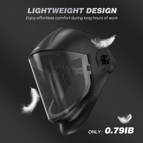 ARCCAPTAIN Anti-Fog Panoramic Full Face Shield, Clear Polycarbonate Full Face Mask with Impact Protection and Adjustable Ratcheting Headgear, ANSI Z87.1 Certified for Grinding and Cutting in Kuwait