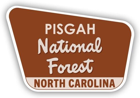 ملصق ملصق Pisgah National Forest - فينيل ذاتي اللصق - مقاوم للطقس - صنع في الولايات المتحدة الأمريكية - نورث كارولينا إن سي للتخييم والتنزه سيرًا على الأقدام واستكشاف بعرض 2 بوصة in Kuwait
