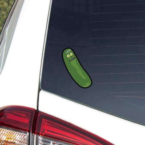ملصق من الفينيل مقطوع بالقالب مقاس 4 بوصات من Rick & Morty Pickle Rick Premium لنوافذ السيارات والشاحنات in Kuwait