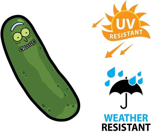 ملصق من الفينيل مقطوع بالقالب مقاس 4 بوصات من Rick & Morty Pickle Rick Premium لنوافذ السيارات والشاحنات in Kuwait