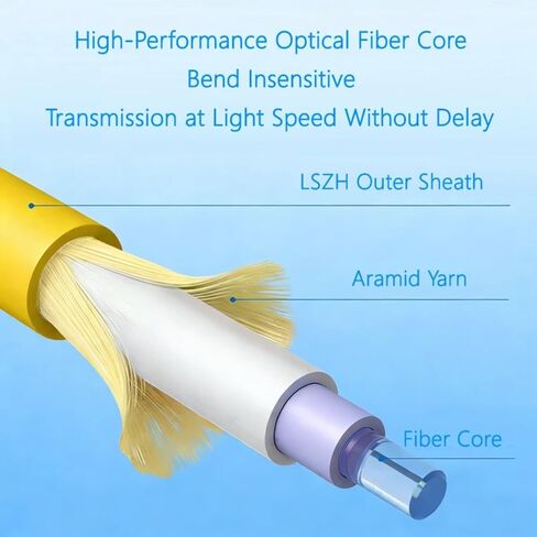 LC to UPC OS2 Duplex Single-Mode Fiber Jumper G652D 9/125m 10G 100G QSFP28(LC-SC 2.0 2M 10 pcs) in Saudi Arabia