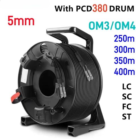 Fiber Jumper 2 core OM3 TPU PCD380 Reel 2C SC LC FC ST multimode(350m OM4 ST-ST) in Saudi Arabia