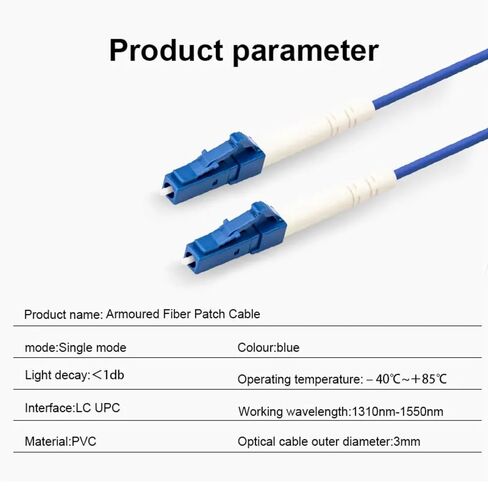 Fiber Jumper LC UPC Single Mode Core 3.0mm(3.0m 5pcs) in Saudi Arabia