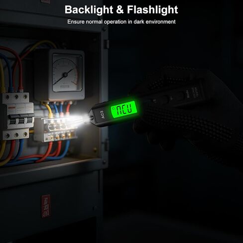 جهاز اختبار الجهد الكهربي HANMATEK AC3، قلم اختبار كهربائي غير ملامس مع شاشة LCD، فحص السلك المباشر، اختبار الاستمرارية وقطبية البطارية، تيار متردد 12-300 فولت، إضاءة خلفية مزدوجة اللون، مصباح يدوي، إيقاف التشغيل التلقائي in Kuwait