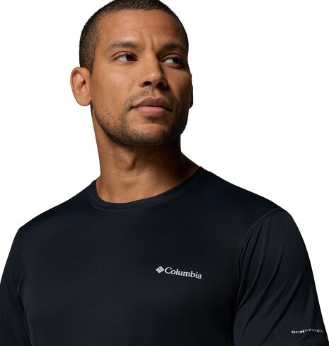 Columbia Men's Zero Rules Light Short Sleeve Crew, Black, Medium in Kuwait