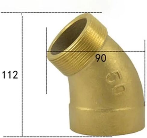 2" BSPP Female To Male Brass 45 Degree Elbow Pipe Fitting Coupler Connector Water Gas Oil in Saudi Arabia