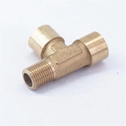 2pcs 1/8" Female-Female-Male Tee 3 Way Brass Pipe Fitting Connector Water Fuel Gas in Saudi Arabia