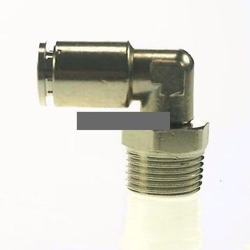 Pneumatic Nickel Brass ELbow Push In Connector Union Quick Release Air Fitting Plumbing 3/8" Male to Fit Tube O/D 6mm in Kuwait
