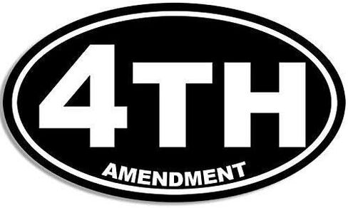 JR Studio 3x5 inch Oval 4TH Amendment Sticker (Privacy Search Seizure Liberty) Vinyl Decal Sticker Car Waterproof Car Decal Bumper Sticker in Kuwait