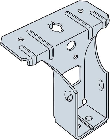 Simpson Strong-Tie PF24B شماعة ذات شفة علوية منحنية بعد الإطار - 1-9/16 بوصة × 3-3/8 بوصة، لحجم الرافعة 2x4، هيكل فولاذي مجلفن بالزنك 20 مقياس، فتحات أظافر على شكل قبة in Kuwait