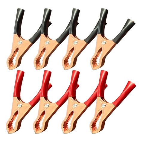 4 Pack Metal Alligator Clips, Copper Plated Crocodile Clamps for Terminal Test, Battery Charge, Electric Wires (4) in Kuwait