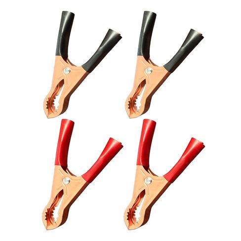 4 Pack Metal Alligator Clips, Copper Plated Crocodile Clamps for Terminal Test, Battery Charge, Electric Wires (4) in Kuwait