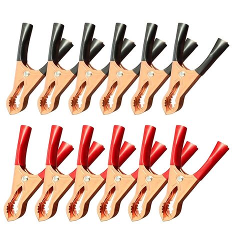4 Pack Metal Alligator Clips, Copper Plated Crocodile Clamps for Terminal Test, Battery Charge, Electric Wires (4) in Kuwait