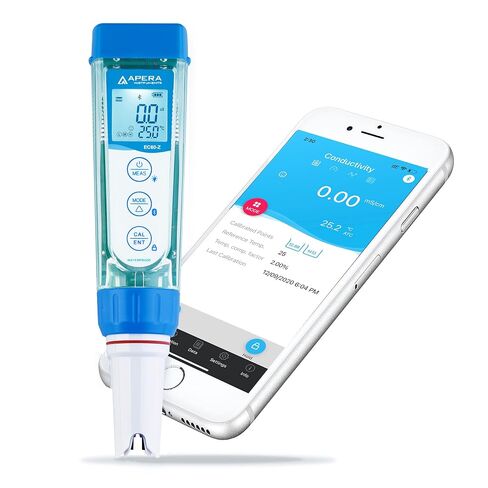 Apera Instruments EC60-Z جهاز اختبار التوصيل الذكي عبر البلوتوث/TDS/الملوحة/المقاومة مدعوم من تطبيق ZenTest للهاتف المحمول in Kuwait