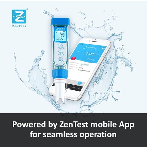 Apera Instruments EC60-Z جهاز اختبار التوصيل الذكي عبر البلوتوث/TDS/الملوحة/المقاومة مدعوم من تطبيق ZenTest للهاتف المحمول in Kuwait