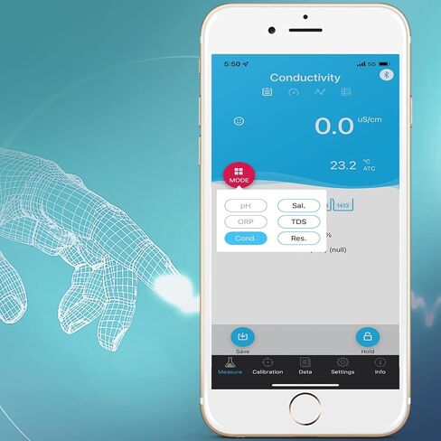 Apera Instruments EC60-Z جهاز اختبار التوصيل الذكي عبر البلوتوث/TDS/الملوحة/المقاومة مدعوم من تطبيق ZenTest للهاتف المحمول in Kuwait
