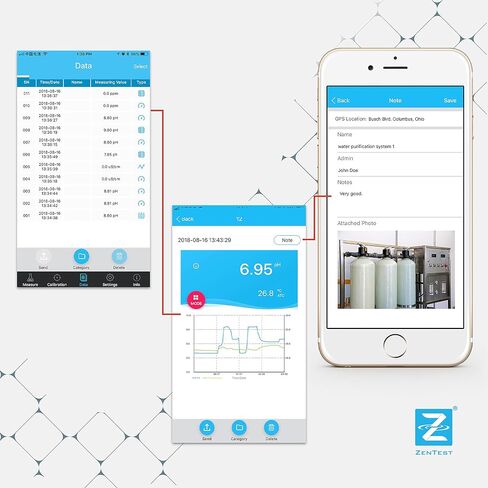 Apera Instruments EC60-Z جهاز اختبار التوصيل الذكي عبر البلوتوث/TDS/الملوحة/المقاومة مدعوم من تطبيق ZenTest للهاتف المحمول in Kuwait
