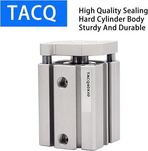 TACQ Series Thin Three-Axis Three-Bar Guide Rod Cylinder, 12/16/20/25/32/40/50/63mm Bore, 5-100mm Stroke(Stroke 15mm,TACQ16 (Bore 16mm)) in Kuwait