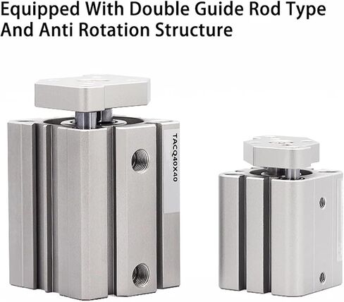 TACQ Series Thin Three-Axis Three-Bar Guide Rod Cylinder, 12/16/20/25/32/40/50/63mm Bore, 5-100mm Stroke(Stroke 15mm,TACQ16 (Bore 16mm)) in Kuwait