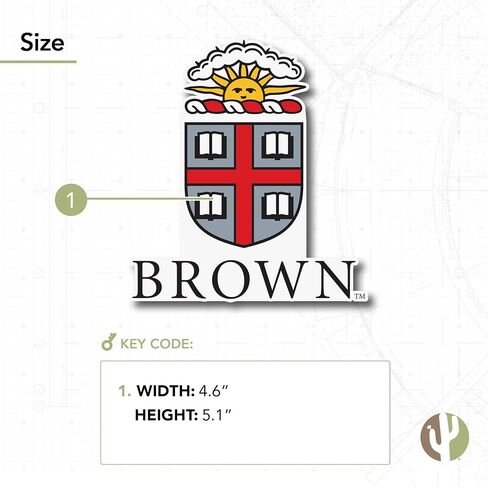Desert Cactus Brown University Sticker Bears Vinyl Decal Laptop Water Bottle Car Scrapbook (IND 00001) in Kuwait
