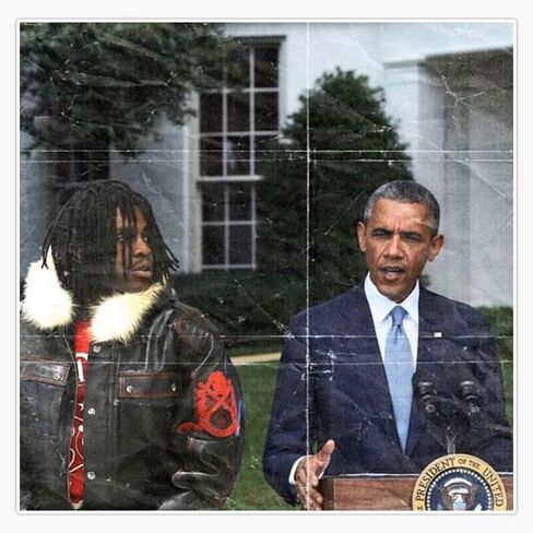 ملصق حائط من الفينيل لجدار الكمبيوتر المحمول من Chief Keef وباراك أوباما مقاس 5 بوصة in Kuwait