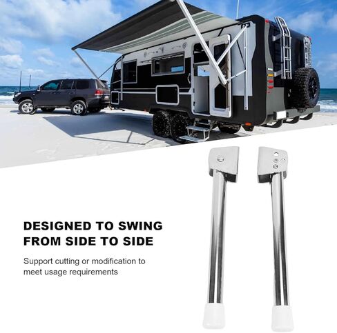 1 Pair Stainless Steel Swing Support Legs for Foldable Bench Seat 13 Inch Enhanced Stability Bracket for Marine in Kuwait
