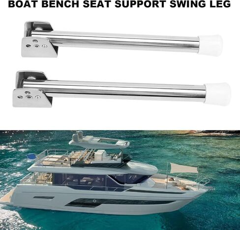 1 Pair Stainless Steel Swing Support Legs for Foldable Bench Seat 13 Inch Enhanced Stability Bracket for Marine in Kuwait