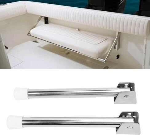 1 Pair Stainless Steel Swing Support Legs for Foldable Bench Seat 13 Inch Enhanced Stability Bracket for Marine in Kuwait