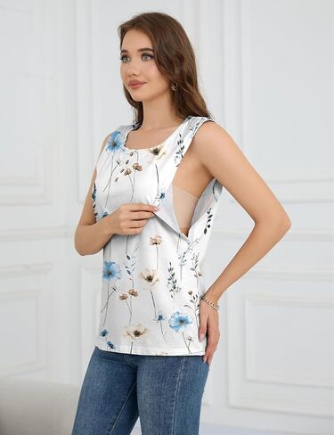 Post Shoulder Surgery Shirts for Women Tear Away Snap Tank Tops Rotator Cuff Shirt Mastectomy Chemo Port Access Shirt 2026 in Kuwait