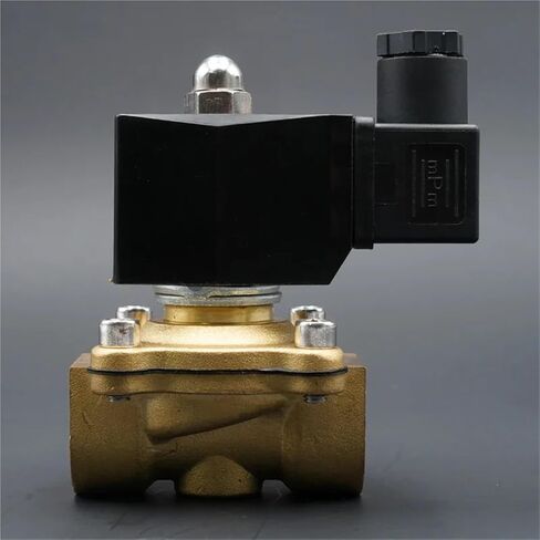 Solenoid Valve Water Normally Close Brass Valves 220V 12V 24V 1/4 3/8 1/2 3/4 1 2 Inch 1Pcs(3/8",DC24V) in Kuwait