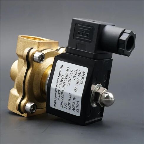 Solenoid Valve Water Normally Close Brass Valves 220V 12V 24V 1/4 3/8 1/2 3/4 1 2 Inch 1Pcs(3/8",DC24V) in Kuwait