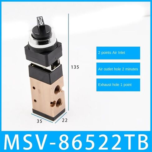 1PCS Pneumatic Two-Position Five-Port-Position Five-Way Mechanical Valve Roller Wheel Button Type MSV-86522R/TB/EB MSV(MSV-86522TB,8MM) in Kuwait