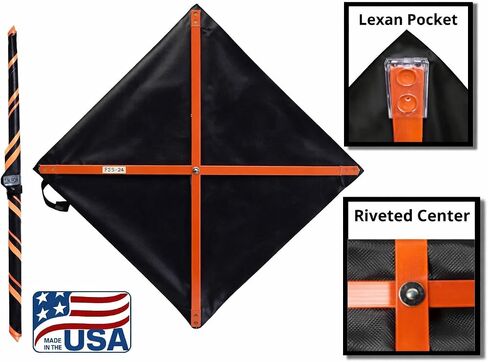 Traffic Roll-Up Sign Kit with Stand – 36 Inch Roll-Up Safety Sign & Portable Tripod Stand, High Visibility, Easy Setup (Road Closed Ahead, Non-reflective) in Kuwait