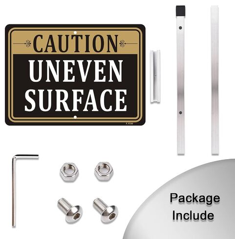 Caution Uneven Surface Sign Watch Your Steps Safety Stairs Warning Outdoor for Home Business Restaurants Offices Yard Garden Walkway Lawn 10" x 7" with 28" Long Metal Stake Stand Aluminum in Kuwait